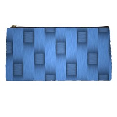 Blue Pattern Texture Pencil Case by nateshop