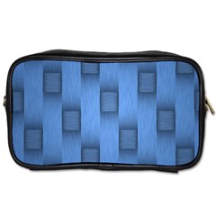 Blue Pattern Texture Toiletries Bag (one Side) by nateshop