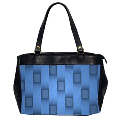 Blue Pattern Texture Oversize Office Handbag (2 Sides) by nateshop