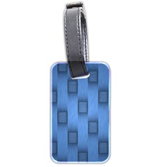 Blue Pattern Texture Luggage Tag (two Sides)