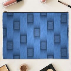 Blue Pattern Texture Cosmetic Bag (xxxl) by nateshop