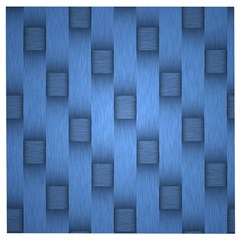 Blue Pattern Texture Wooden Puzzle Square by nateshop