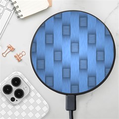 Blue Pattern Texture Wireless Fast Charger(black) by nateshop