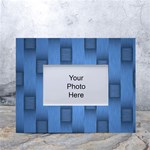 Blue Pattern Texture White Tabletop Photo Frame 4 x6  Front