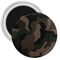 Camo, Abstract, Beige, Black, Brown Military, Mixed, Olive 3  Magnets by nateshop