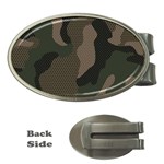 Camo, Abstract, Beige, Black, Brown Military, Mixed, Olive Money Clips (Oval)  Front