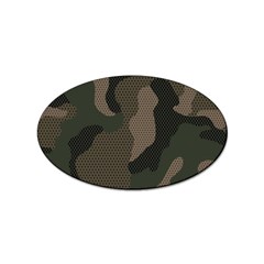 Camo, Abstract, Beige, Black, Brown Military, Mixed, Olive Sticker (oval) by nateshop