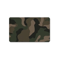 Camo, Abstract, Beige, Black, Brown Military, Mixed, Olive Magnet (name Card) by nateshop