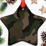 Camo, Abstract, Beige, Black, Brown Military, Mixed, Olive Star Ornament (Two Sides) Front