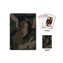 Camo, Abstract, Beige, Black, Brown Military, Mixed, Olive Playing Cards Single Design (mini) by nateshop