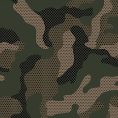 Camo, Abstract, Beige, Black, Brown Military, Mixed, Olive Play Mat (square) by nateshop