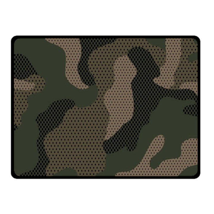 Camo, Abstract, Beige, Black, Brown Military, Mixed, Olive Fleece Blanket (Small)