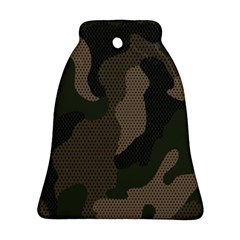 Camo, Abstract, Beige, Black, Brown Military, Mixed, Olive Bell Ornament (two Sides) by nateshop