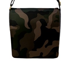 Camo, Abstract, Beige, Black, Brown Military, Mixed, Olive Flap Closure Messenger Bag (l) by nateshop