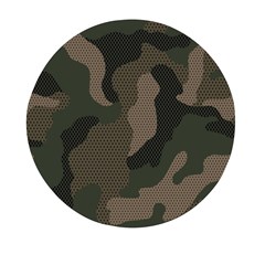 Camo, Abstract, Beige, Black, Brown Military, Mixed, Olive Mini Round Pill Box by nateshop