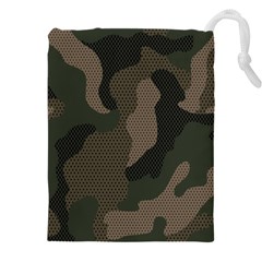 Camo, Abstract, Beige, Black, Brown Military, Mixed, Olive Drawstring Pouch (5xl) by nateshop