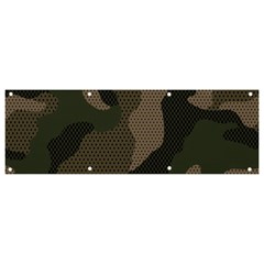 Camo, Abstract, Beige, Black, Brown Military, Mixed, Olive Banner And Sign 9  X 3  by nateshop