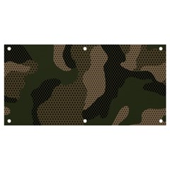 Camo, Abstract, Beige, Black, Brown Military, Mixed, Olive Banner And Sign 4  X 2  by nateshop