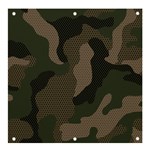 Camo, Abstract, Beige, Black, Brown Military, Mixed, Olive Banner and Sign 4  x 4  Front