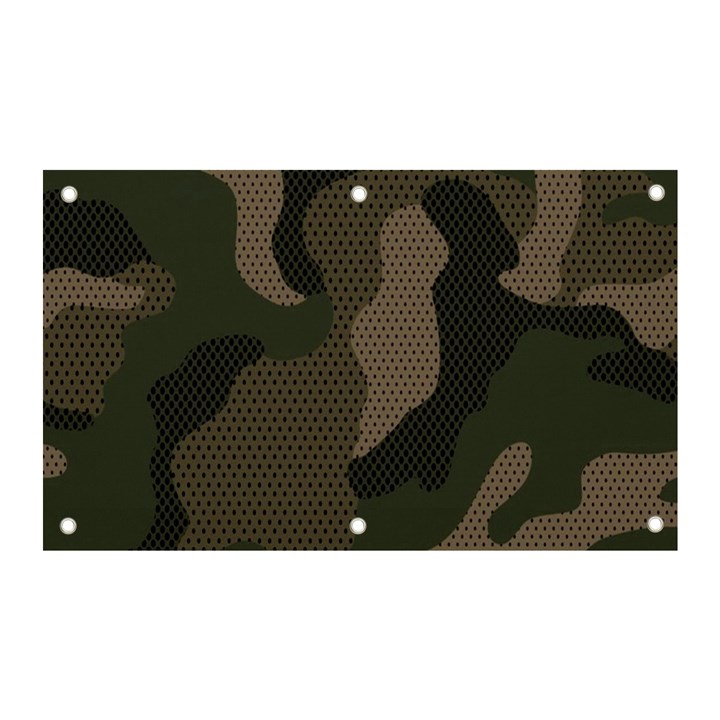 Camo, Abstract, Beige, Black, Brown Military, Mixed, Olive Banner and Sign 5  x 3 