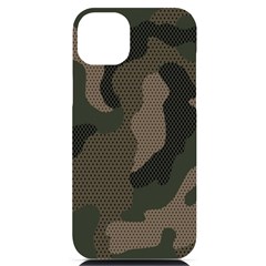 Camo, Abstract, Beige, Black, Brown Military, Mixed, Olive Iphone 14 Plus Black Uv Print Case by nateshop