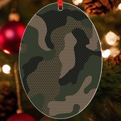 Camo, Abstract, Beige, Black, Brown Military, Mixed, Olive Uv Print Acrylic Ornament Oval by nateshop