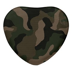 Camo, Abstract, Beige, Black, Brown Military, Mixed, Olive Heart Glass Fridge Magnet (4 Pack) by nateshop