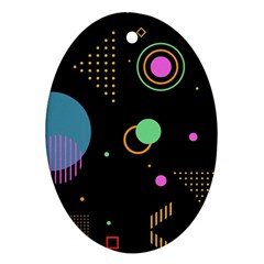 Colartive, Aesthetic, Amoled, Black, Colorful, Desenho Ornament (oval) by nateshop