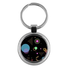 Colartive, Aesthetic, Amoled, Black, Colorful, Desenho Key Chain (Round)