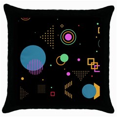 Colartive, Aesthetic, Amoled, Black, Colorful, Desenho Throw Pillow Case (black) by nateshop