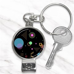 Colartive, Aesthetic, Amoled, Black, Colorful, Desenho Nail Clippers Key Chain