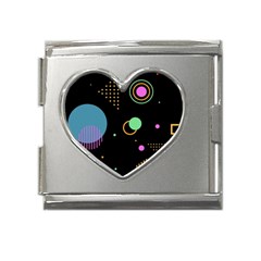 Colartive, Aesthetic, Amoled, Black, Colorful, Desenho Mega Link Heart Italian Charm (18mm) by nateshop