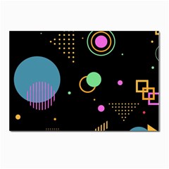 Colartive, Aesthetic, Amoled, Black, Colorful, Desenho Postcard 4 x 6  (pkg Of 10) by nateshop