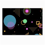 Colartive, Aesthetic, Amoled, Black, Colorful, Desenho Postcard 4 x 6  (Pkg of 10) Front