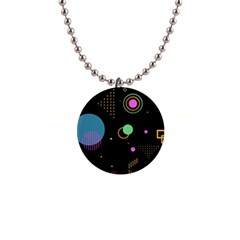 Colartive, Aesthetic, Amoled, Black, Colorful, Desenho 1  Button Necklace