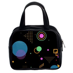 Colartive, Aesthetic, Amoled, Black, Colorful, Desenho Classic Handbag (Two Sides)