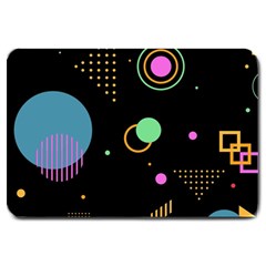 Colartive, Aesthetic, Amoled, Black, Colorful, Desenho Large Doormat by nateshop