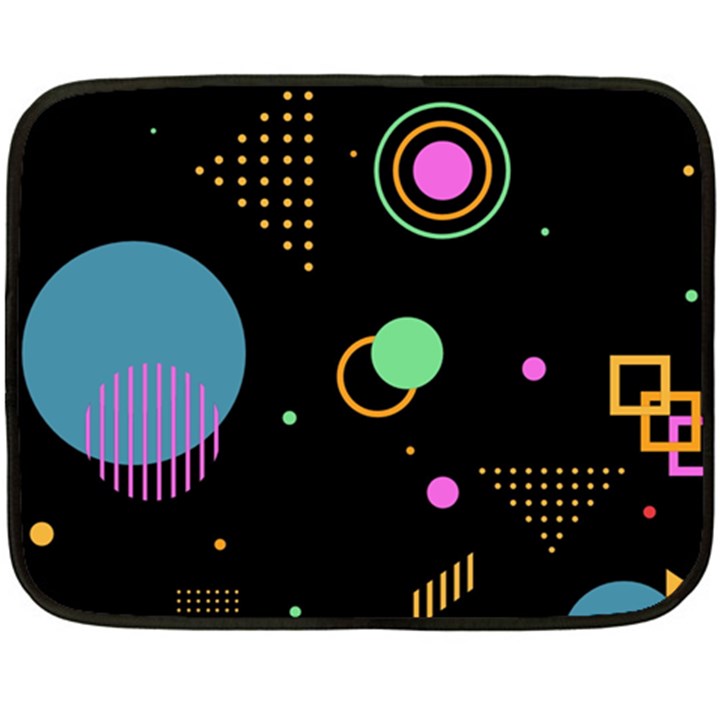 Colartive, Aesthetic, Amoled, Black, Colorful, Desenho Two Sides Fleece Blanket (Mini)