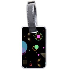 Colartive, Aesthetic, Amoled, Black, Colorful, Desenho Luggage Tag (one side)