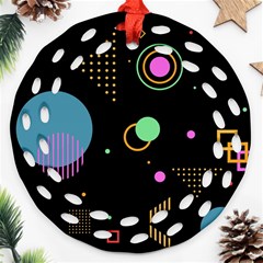 Colartive, Aesthetic, Amoled, Black, Colorful, Desenho Ornament (Round Filigree)