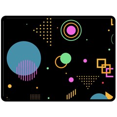 Colartive, Aesthetic, Amoled, Black, Colorful, Desenho Fleece Blanket (large) by nateshop