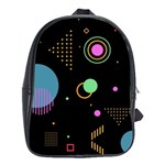 Colartive, Aesthetic, Amoled, Black, Colorful, Desenho School Bag (Large) Front