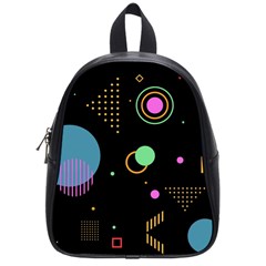 Colartive, Aesthetic, Amoled, Black, Colorful, Desenho School Bag (small) by nateshop