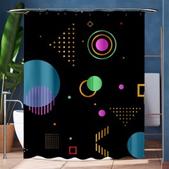 Colartive, Aesthetic, Amoled, Black, Colorful, Desenho Shower Curtain 60  X 72  (medium)  by nateshop