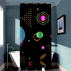 Colartive, Aesthetic, Amoled, Black, Colorful, Desenho Shower Curtain 36  X 72  (stall)  by nateshop