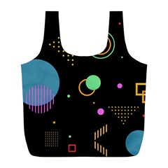 Colartive, Aesthetic, Amoled, Black, Colorful, Desenho Full Print Recycle Bag (L)