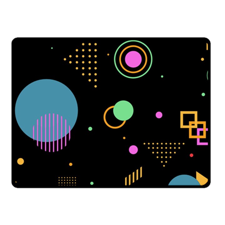 Colartive, Aesthetic, Amoled, Black, Colorful, Desenho Two Sides Fleece Blanket (Small)