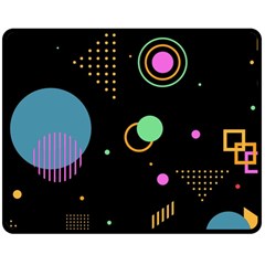 Colartive, Aesthetic, Amoled, Black, Colorful, Desenho Two Sides Fleece Blanket (medium) by nateshop