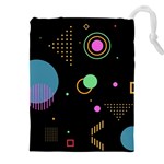 Colartive, Aesthetic, Amoled, Black, Colorful, Desenho Drawstring Pouch (4XL) Front