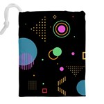 Colartive, Aesthetic, Amoled, Black, Colorful, Desenho Drawstring Pouch (4XL) Back